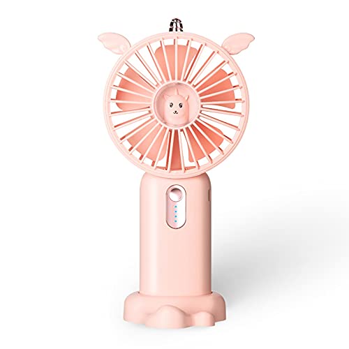 Rawrr Mini Handventilator,Tragbarer Ventilatoren USB mit Wiederaufladbare Batterie,mit Schreibtischbasis,Standfunktion,für Büro Zuhause Reisen（Rosa） von Rawrr