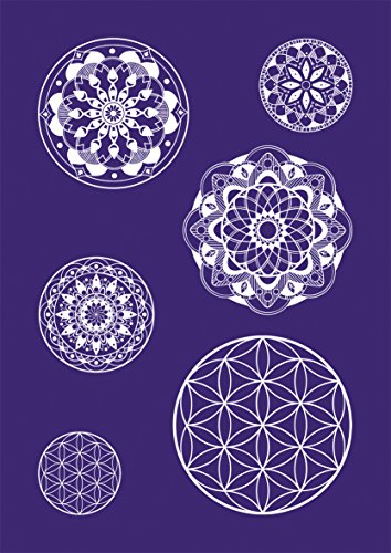 Rayher 45092000 Mandala Schablone, A4, inkl. Rakel von Rayher