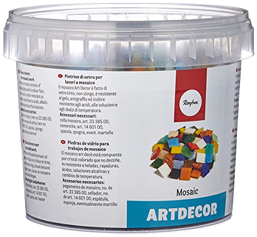 Rayher Hobby Rayher Artdecor Mosaik Mix 1x1cm, ca.1500Stück, Dose 1kg , Bunt gemischt, 1453049 von Rayher