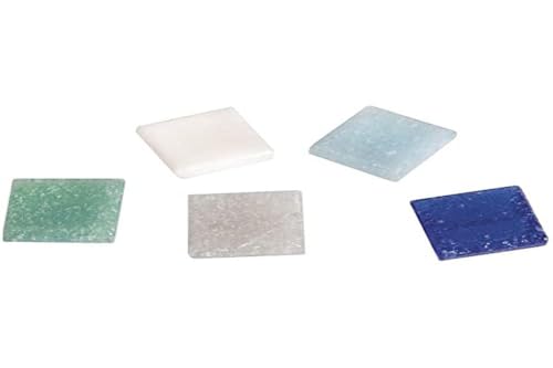 Rayher Hobby Rayher Artdecor Mosaik Mix 2x2cm, ca.350Stück, Dose 1kg, Glasmosaik, Glassteine, Blau-Töne, 1453108 von Rayher