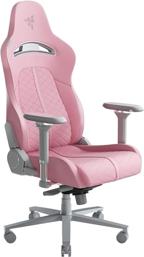 Razer Enki - Gaming-Stuhl für Sitzkomfort den ganzen Tag (Integr. Lordosenbogen, Reaktive Sitzneigung, Breitere Sitzfläche, Optimierte Polster, Umweltfreundliches Kunstleder) Quartz | Standard von Razer