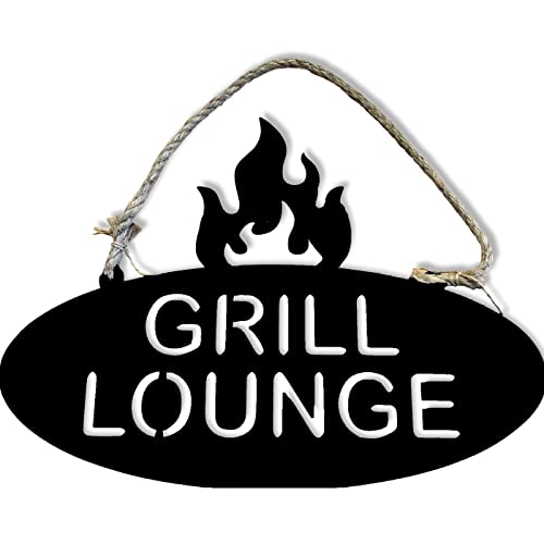 Metallschild Blechschild Deko Schild mit lustigem Spruch Grillounge Grill Schild für deine Outdoor Küche von ReWu