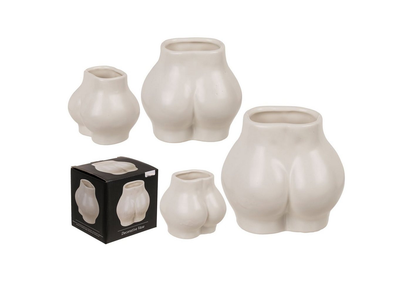 ReWu Dekovase Keramik Vase Boody 11 x 8 x 10 cm von ReWu