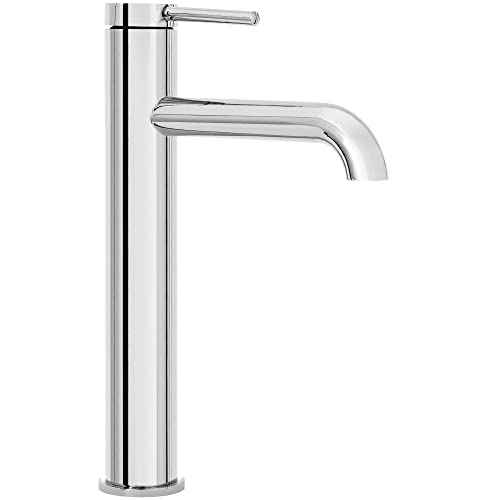 Rea Waschtischarmatur SPOT CHROME HIGH Wasserhahn Bad Badarmatur aus Messing Armatur für Waschbecken Badezimmer Mischbatterie Waschbecken Einhebel (Chrom) von Rea