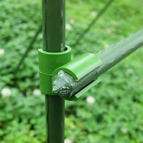 50 Stück Pflanzen-Rankgitter-Verbinder-Clip aus Kunststoff, feste Gartenrahmen-Stange, Gewächshaus-Folienhalterung, Kletterpergola für Obstgärten, Gärten (20 mm) von ReachMall