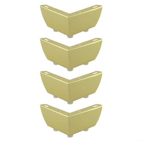 ReachMall Hochwertige Metall-Schrankfüße, 4 dreieckige Sofabeine für DIY-Projekte (Gold) von ReachMall