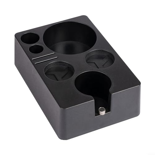 Verstellbarer Schraubverschluss, rutschfester Kaffee-Tamperhalter, platzsparendes Design (58 mm schwarz) von ReachMall