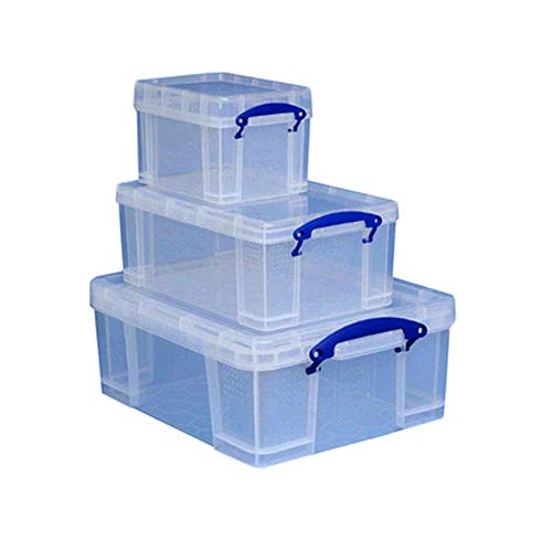 Really Use Box BNS9337 Aufbewahrungsbox 3er-Set, 3 L, 9 L, 18 L von Really Useful Box