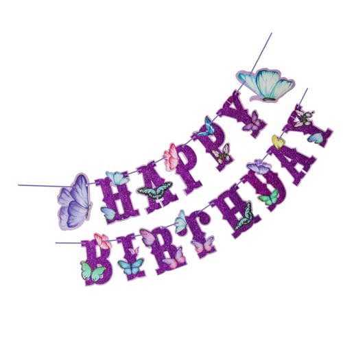 Bunte Schmetterlings-Geburtstagsdekoration, auffälliger Schmetterling, Geburtstag, perfekt für alle Altersgruppen, Geburtstagsfeier, festliche Dekoration von Rebellious