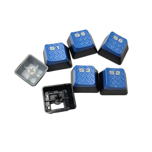 Rebellious 6Key S1S2S3S4S5S6 Makro Tastenkappen Tastenkappe Für K95-Tastatur Besten Für Makro Tastenkappe von Rebellious