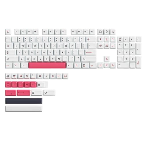 Tastenkappen-Set, XDA-Profil, vollständiges Set, dicke PBT-Farbsublimationen für Spiele, mechanische Tastaturen, Tippkomfort, 126-teilig von Rebellious