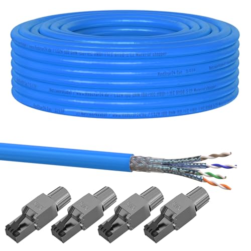 20m Cat 8 Verlegekabel + 4x RJ45 Stecker Werkzeuglos CAT8 Kabel Installationskabel Lan CAT8.1 Ethernet Netzwerk 2000MHz Datenkabel AWG22/1 Netzwerkkabel bis zu 40 Gbit/s Übertragungsgeschwindigkeit 20m Cat 8 Verlegekabel + 4x RJ45 Stecker Werkzeuglos CAT8 Kabel Installationskabel Lan CAT8.1 Ethernet Netzwerk 2000MHz Datenkabel AWG22/1 Netzwerkkabel bis zu 40 Gbit/s Übertragungsgeschwindigkeit von RedStar24