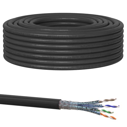 40m Cat7 Erdkabel Verlegekabel Outdoor Lan Kabel Installationskabel Schwarz AWG23/1 CAT 7 S/FTP Ethernet Netzwerk 1000MHz geschirmtes Datenkabel Netzwerkkabel für Außenbereich UV-beständig 40m Cat7 Erdkabel Verlegekabel Outdoor Lan Kabel Installationskabel Schwarz AWG23/1 CAT 7 S/FTP Ethernet Netzwerk 1000MHz geschirmtes Datenkabel Netzwerkkabel für Außenbereich UV-beständig von RedStar24