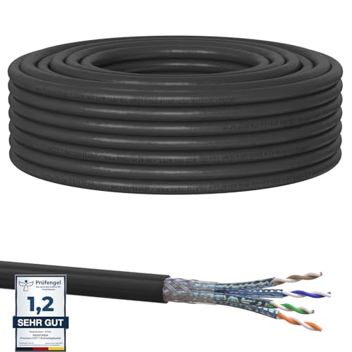RedStar24 500m Cat7 Erdkabel Verlegekabel Outdoor Lan Kabel Installationskabel Schwarz AWG23/1 CAT 7 S/FTP Ethernet Netzwerk 1000MHz geschirmtes Datenkabel Netzwerkkabel für Außenbereich UV-beständig RedStar24 500m Cat7 Erdkabel Verlegekabel Outdoor Lan Kabel Installationskabel Schwarz AWG23/1 CAT 7 S/FTP Ethernet Netzwerk 1000MHz geschirmtes Datenkabel Netzwerkkabel für Außenbereich UV-beständig von RedStar24