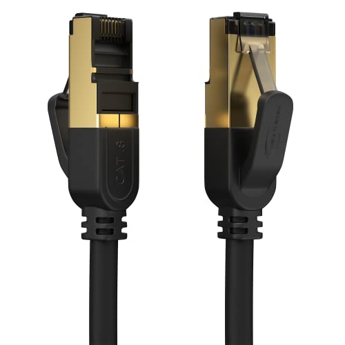 RedStar24 Cat 8 Netzwerkkabel 1m Gigabit Highspeed LAN Kabel RJ45 Patchkabel POE DSL S/FTP 40 Gbps 2000MHz Ethernet Kabel Cat 8.1 Schwarz für PS5, PS4, Xbox One, Router, TV, Modem, Laptop, PC usw RedStar24 Cat 8 Netzwerkkabel 1m Gigabit Highspeed LAN Kabel RJ45 Patchkabel POE DSL S/FTP 40 Gbps 2000MHz Ethernet Kabel Cat 8.1 Schwarz für PS5, PS4, Xbox One, Router, TV, Modem, Laptop, PC usw von RedStar24