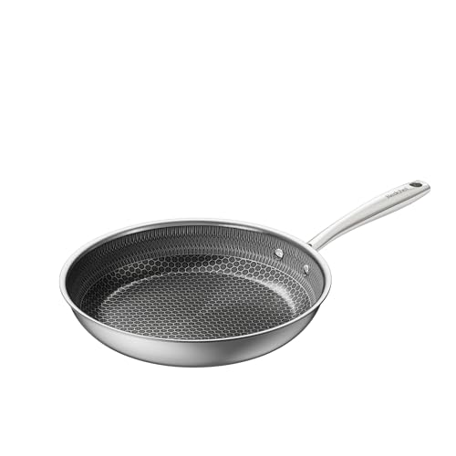 Redchef Antihaftbeschichtete Hybrid-Eier-/Omelettpfanne, 24 cm, Keramik-Bratpfanne, dreilagige Edelstahl-Pfanne, ungiftig, PFAS PFOA/PTFE-frei, spülmaschinen-/ofenfest, geeignet für Induktionsherde Redchef Antihaftbeschichtete Hybrid-Eier-/Omelettpfanne, 24 cm, Keramik-Bratpfanne, dreilagige Edelstahl-Pfanne, ungiftig, PFAS PFOA/PTFE-frei, spülmaschinen-/ofenfest, geeignet für Induktionsherde von Redchef