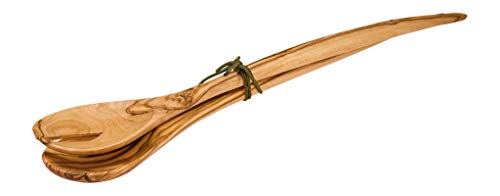 Salatbesteck aus Holz, Olivenholzbesteck, 35 cm von Redecker