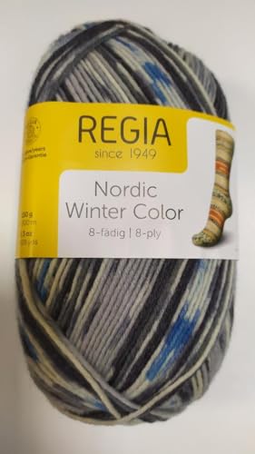 Regia 8-Fach Nordic Winter Color 3040 - Snow Falls Color von Regia