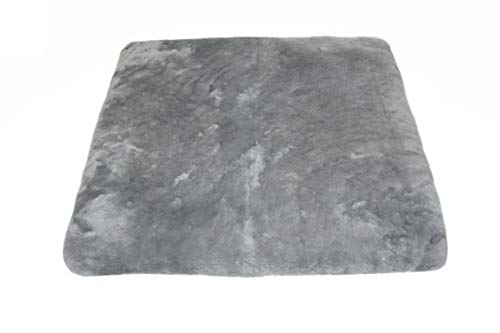 Reissner Lammfelle SIKI-VF Schaffell Sitzkissen Vollfell Qualität (Rollstuhlauflage Katzenbett) VF 40x40cm Silber hell grau von Reissner Lammfelle