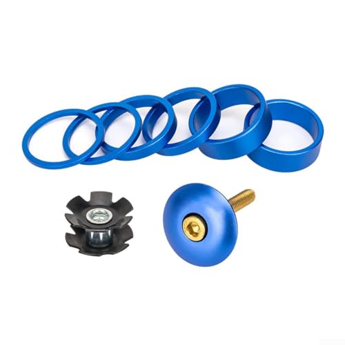 Fahrrad-Headset-Unterlegscheibe, verschiedene Größen, aus leichter Aluminiumlegierung (blau) von RemixAst