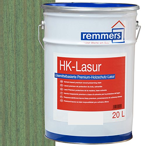 Remmers HK-Lasur tannengrün, 20 Liter, Holzlasur aussen, 3facher Holzschutz mit Imprägnierung + Grundierung + Lasur, Feuchtigkeit- und UV-Schutz von Remmers