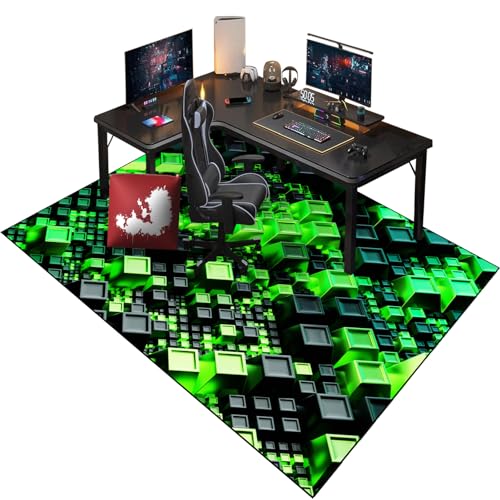 Anti-Rutsch Stuhlunterlage für Gaming - BüRostuhl Unterlage - Rechteckig - Teppich bodenschutzmatte - Upgrade-Version Schreibtischstuhl Unterlage für Parkett Laminat Teppiche & Büro 120 x 160 cm von RenSHengFax