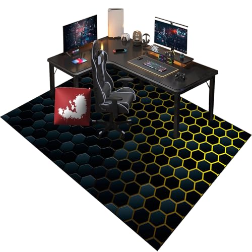 Anti-Rutsch Stuhlunterlage für Gaming - BüRostuhl Unterlage - Rechteckig - Teppich bodenschutzmatte - Upgrade-Version Schreibtischstuhl Unterlage für Parkett Laminat Teppiche & Büro 150 x 180 cm von RenSHengFax