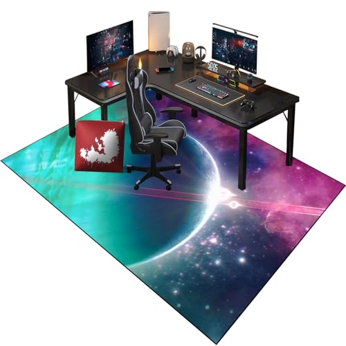 Anti-Rutsch Stuhlunterlage für Gaming - BüRostuhl Unterlage - Rechteckig - Teppich bodenschutzmatte - Upgrade-Version Schreibtischstuhl Unterlage für Parkett Laminat Teppiche & Büro 160 x 180 cm von RenSHengFax