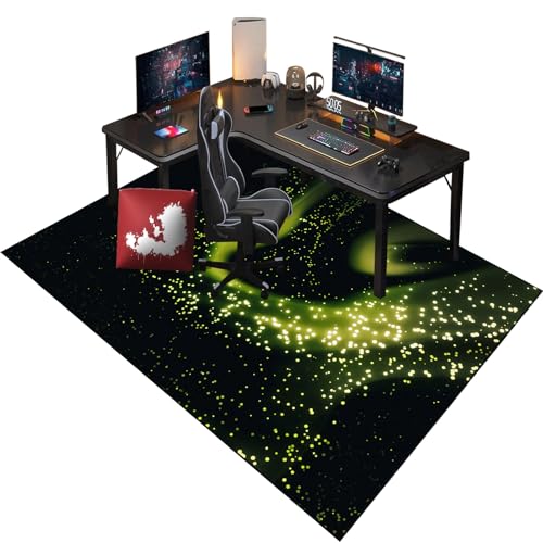 Anti-Rutsch Stuhlunterlage für Gaming - BüRostuhl Unterlage - Rechteckig - Teppich bodenschutzmatte - Upgrade-Version Schreibtischstuhl Unterlage für Parkett Laminat Teppiche & Büro 160 x 200 cm von RenSHengFax