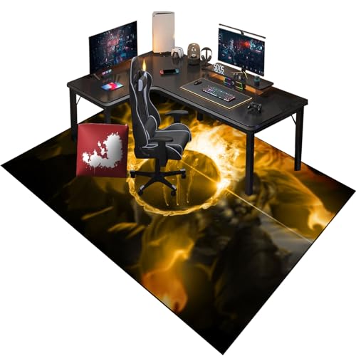 Anti-Rutsch Stuhlunterlage für Gaming - BüRostuhl Unterlage - Rechteckig - Teppich bodenschutzmatte - Upgrade-Version Schreibtischstuhl Unterlage für Parkett Laminat Teppiche & Büro 70 x 100 cm von RenSHengFax