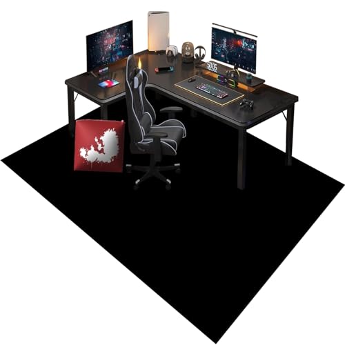 Bodenschutzmatte Bürostuhl Unterlage - Rechteckig - rutschfest Bürostuhl Unterlage - Gaming Stuhl Unterlage - Bodenschutzmatte - Gaming Teppich für Hartböden - Upgrade Version 90 x 120 cm von RenSHengFax