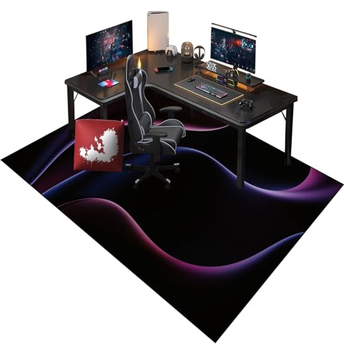 Rechteckig Bodenschutzmatte für Hartböden rutschfest Bodenschutzmatte Gaming für Schreibtischstuhl Stuhlunterlage Kratzfest für Laminat Parkett 130 x 150 cm von RenSHengFax