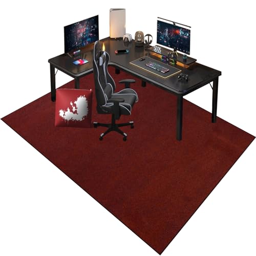 Rechteckig Bodenschutzmatte für Hartböden rutschfest Bodenschutzmatte Gaming für Schreibtischstuhl Stuhlunterlage Kratzfest für Laminat Parkett 160 x 180 cm von RenSHengFax