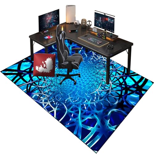 Rechteckig Teppich Bodenschutzmatte - Bürostuhl Unterlage - rutschfest Stuhlunterlage für Gaming aus Robustem Material - Mehrzweck Stuhlteppich für Parkett Laminat Teppiche & Büro 160 x 180 cm von RenSHengFax