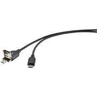 Renkforce USB-Kabel USB 2.0 USB-A Stecker, USB-Micro-B Stecker 1.00m Schwarz mit OTG-Funktion, vergo von Renkforce