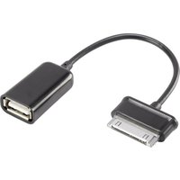 USB-Kabel usb 2.0 Samsung 30pol. Stecker, usb-a Buchse 0.10 m Schwarz mit OTG-Funktion, ve - Renkforce von Renkforce