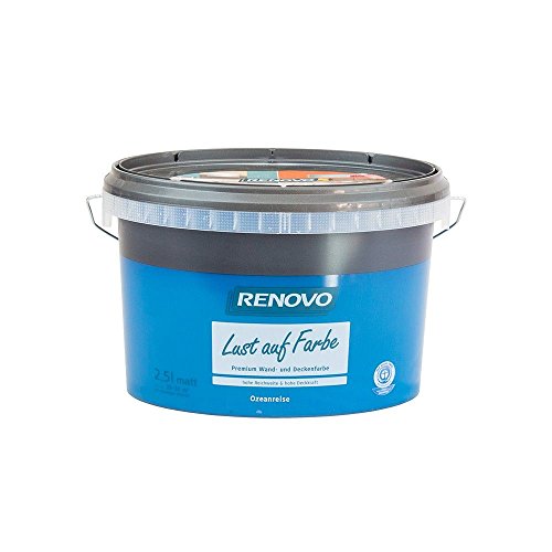 Trendfarbe Ozeanreise 2,5 L Renovo Lust auf Farbe - Wandfarbe Deckenfarbe von Renovo