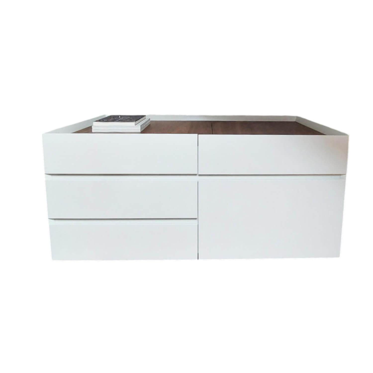 Container Paper Korpus Lack Weiß Oberboden Und Klappenfach Nussbaum Container Paper Korpus Lack Weiß Oberboden Und Klappenfach Nussbaum von Renz