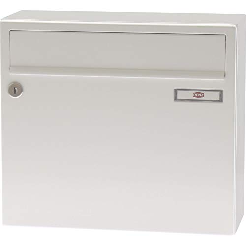 Renz Briefkasten mit Namensschild 370x330x145mm - robuster Aufhängebriefkasten Serie 17, Stahl weiß RAL 9016 Renz Briefkasten mit Namensschild 370x330x145mm - robuster Aufhängebriefkasten Serie 17, Stahl weiß RAL 9016 von Renz