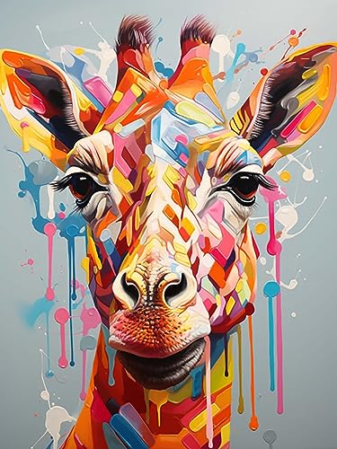 Reofrey 5D Diamond Painting Zubehör Giraffe, DIY Full Dril Tier Diamant Painting Bilder Set Diamant Malerei Vollbohrer, Kreuzstich Erwachsene Stickerei Crystal Strass Foto Craft Für Home 30X40cm von Reofrey