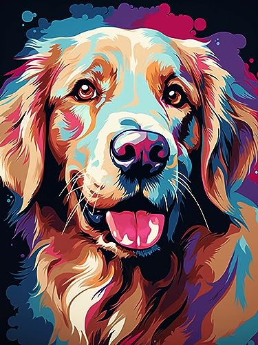 Reofrey DIY Diamond Painting Zubehör Hund Full Set, Malerei Diamant Painting Bilder Tier Kristallstickerei Kreuzstich Home Schlafzimmer Büro Wanddekoration 30x40cm S39 von Reofrey