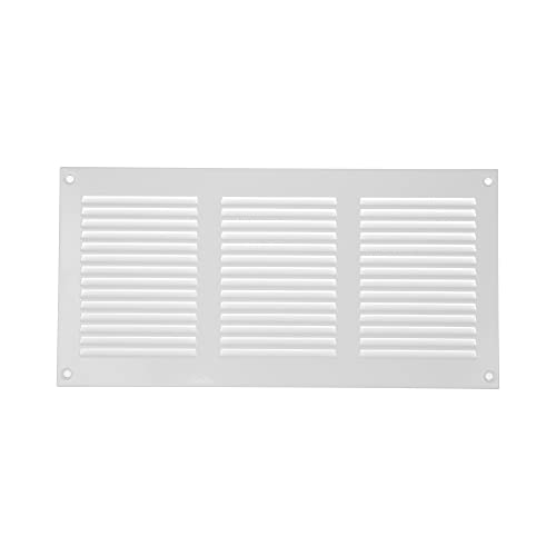 30 cm x 15 cm Weißes Lüftungsgitter mit Insektengitter - Innen- und Außenentlüftungsabdeckung - Heizungs-, Kühlungs- und Lüftungsanwendungen. (100 x 100 mm, Braun) (300 x 150 mm, Weiß) von Repa Market