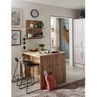 Küche Kücheninsel Anton 124 cm mit Hängeregal Lärche Weiß Respekta Küche Kücheninsel Anton 124 cm mit Hängeregal Lärche Weiß Respekta von Respekta