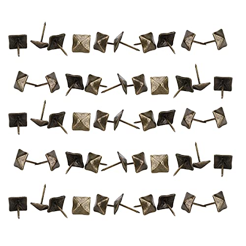 Respicefinem Eisenmöbel-dekorative Türnägel für Polstertüren und Möbelbeschläge-Zubehör, Vintage-Bronze (Side length 14mm*Total length 20mm) von Respicefinem