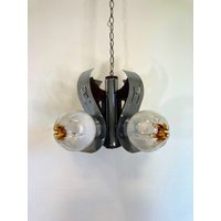 Murano Glas Mazzega Stil Lampe/Space Age Pendelleuchte/Vintage Pendelleuchte Chrom Retro Light/ Mid Century Modern von RestoreeVvintage