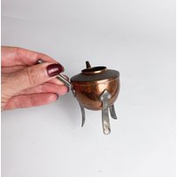 Antike Miniatur Metall, Kessel, Kupfertopfschüssel, Andenken von RetroBode