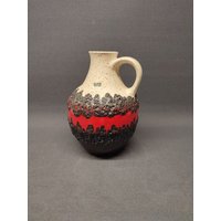 Bay Keramik Vase - Fat Lava Dekor 71 25 Wgp Vintage von RetroFatLava