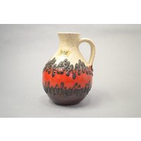 Retro Bay Keramik Vase - Fat Lava Dekor 71 17 Wgp Vintage von RetroFatLava