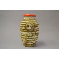 Seltene Westdeutsche Bay Keramik Vase - Fat Lava Dekor Wgp Vintage von RetroFatLava