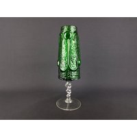Vintage Stelvia Smaragdgrüne Strukturierte Glas Twist Stem Vase Kelch Antiqua Serie Von Wayne Husted 1960S Italy Empoli von RetroVases